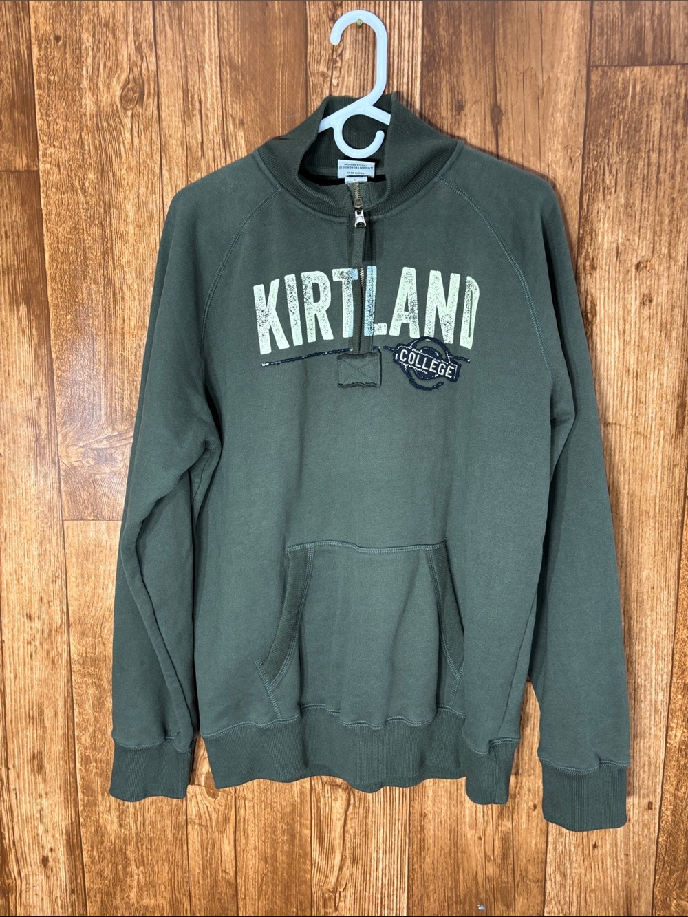 Artisans Apparel Kirtland College Dark Green Half-Zip Sweatshirt